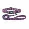 Olahibi Dog Collar Leash Set Leopard Pattern Polyester Material Adjustable Collar and 5ft Matching Leash for Large DogsL Colorful Leopard