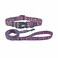 Olahibi Dog Collar Leash Set Leopard Pattern Polyester Material Adjustable Collar and 5ft Matching Leash for Large DogsL Colorful Leopard