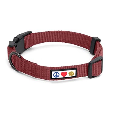 Pawtitas Solid Color Marsala Brown Puppy or Dog Collar XSmall
