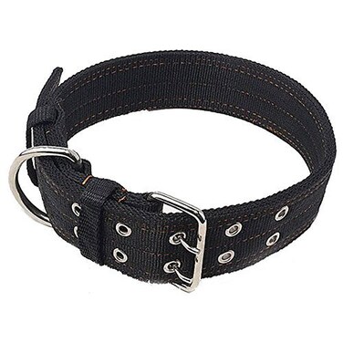 Cdycam Pesp Pet Dog Metal Buckle 2rows Nylon Fabric Belt Strap Adjustable Collar Buckle Neck Strap XLarge XL