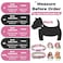 Petcare PETCARE Reflective Dog Collar with Cute Paw Rivet Studded Funny Soft PU Leather Adjustable Puppy Dog Collars for Small Medium Large Dogs Cats PinkLarge