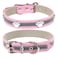 Petcare PETCARE Reflective Dog Collar with Cute Paw Rivet Studded Funny Soft PU Leather Adjustable Puppy Dog Collars for Small Medium Large Dogs Cats PinkXLarge