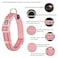 Petiry Reflective Nylon Dog Collar with Breathable Neoprene PaddingAdjustable for Medium DogsNeck 13189Pink