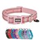 Petiry Reflective Nylon Dog Collar with Breathable Neoprene PaddingAdjustable for Medium DogsNeck 13189Pink