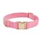 Petiry Soft Corduroy Fibric Dog Collar with High Grade Metal Buckle for Small DogsPinkSmall1015