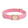 Petiry Soft Corduroy Fibric Dog Collar with High Grade Metal Buckle for Small DogsPinkSmall1015