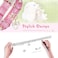 PetsHome Cat Collar Dog Collar Bling Rhinestones PU Leather Adjustable Pet Collar with Luxury Pendant for Cat and Small Dog Extra Small Pink
