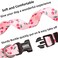 QQPETS Adjustable Soft Dog Collar Print Flower Pink Multicolor Cute Patterns for XS Small Medium Large Pet Girl Boy Puppy Walking Running Training M Sakura Pink
