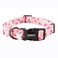 QQPETS Adjustable Soft Dog Collar Print Flower Pink Multicolor Cute Patterns for XS Small Medium Large Pet Girl Boy Puppy Walking Running Training M Sakura Pink