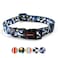 QQPETS Adjustable Soft Dog Collar Print Flower Pink Multicolor Cute Patterns for XS Small Medium Large Pet Girl Boy Puppy Walking Running Training S Bone