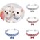 RayMinsino Pet Collar with Diamonds Adjustable Crystal Diamond Elastic Bone Pendant Wedding cat and Dog Small pet Necklace Jewelry