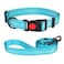 Stpiatue Reflective Dog Collar and Leash Set with Safety Locking Buckle Nylon Pet Collars Adjustable for Small Medium Large Dogs 3 SizesL
