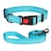 Stpiatue Reflective Dog Collar and Leash Set with Safety Locking Buckle Nylon Pet Collars Adjustable for Small Medium Large Dogs 3 SizesL