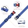 Stpiatue Reflective Dog Collar and Leash Set with Safety Locking Buckle Nylon Pet Collars Adjustable for Small Medium Large Dogs 3 SizesNavy BlueM