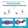 Stpiatue Reflective Dog Collar and Leash Set with Safety Locking Buckle Nylon Pet Collars Adjustable for Small Medium Large Dogs 3 SizesNavy BlueM