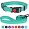 Stpiatue Reflective Dog Collar and Leash Set with Safety Locking Buckle Nylon Pet Collars Adjustable for Small Medium Large Dogs 4 SizesMint GreenM