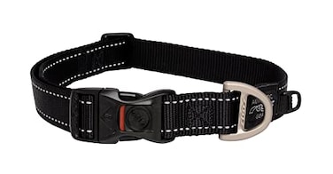 Rogz Reflective Dog Collar for Extra Large Dogs Adjustable from 1727 inches Black