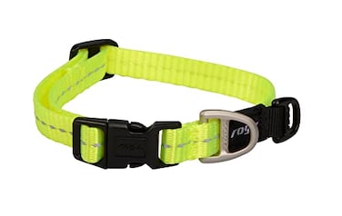 Rogz Reflective Dog Collar for Small Dogs Adjustable from 813 inches Yellow