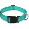 BOOMIBOO Reflective Dog Collar with Buckle Adjustable Safety Nylon Collars for Small Medium Large Dogs Green S