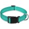 BOOMIBOO Reflective Dog Collar with Buckle Adjustable Safety Nylon Collars for Small Medium Large Dogs Green S