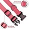 BOOMIBOO Reflective Dog Collar with Buckle Adjustable Safety Nylon Collars for Small Medium Large Dogs Light Pink XL
