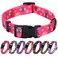 Rhea Rose Pink Dog Collar Summer Daisy and Bees Print for Medium Dogs