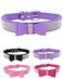 Aecllcea Rhinestone Dog Collar for Small Medium Large Dogs Adjustable Leather Suede Bling Dog CollarsDiamond Bow Tie Puppy Collars for Boy and Girl