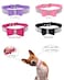 Aecllcea Rhinestone Dog Collar for Small Medium Large Dogs Adjustable Leather Suede Bling Dog CollarsDiamond Bow Tie Puppy Collars for Boy and Girl
