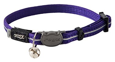 Rogz Catz AlleyCat Extra Small 516 Breakaway Reflective Kitten Collar Purple Reflective
