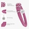 BRONZEDOG Rolled Leather Dog Collar Soft Round Design Prevents Tangling Matting with ID Tag for Small Medium Large Dogs 710 inch Rose