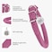 BRONZEDOG Rolled Leather Dog Collar Soft Round Design Prevents Tangling Matting with ID Tag for Small Medium Large Dogs 710 inch Rose