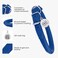 BRONZEDOG Rolled Leather Dog Collar Soft Round Design Prevents Tangling Matting with ID Tag for Small Medium Large Dogs 710 inch Royal Blue