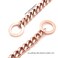 RUMYPET Rose Gold Dog Chain Collar 11mm15mm19mm Stainless Steel Cuban Link Chain Collar for Small Medium Large Dogs11mm12inch