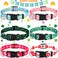 Sadnyy 6 Pcs Holiday Easter Day Dog Collars with Safety Plastic Buckle Adjustable Cute Pet Collar for Female and Male Large Small Medium Dogs for Valentine St Patricks DayM Size