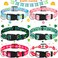 Sadnyy 6 Pcs Holiday Easter Day Dog Collars with Safety Plastic Buckle Adjustable Cute Pet Collar for Female and Male Large Small Medium Dogs for Valentine St Patricks DayM Size