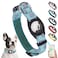 SCENEREAL Airtag Dog Collar for Small Medium Dogs Dog Collar with Durable Airtag Holder Compatible Apple Air Tag AntiLost Adjustable Soft Comfortable Unique Style Green M