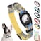 SCENEREAL Airtag Dog Collar for Small Medium Dogs Dog Collar with Durable Airtag Holder Compatible Apple Air Tag AntiLost Adjustable Soft Comfortable Unique Style Yellow M