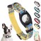 SCENEREAL Airtag Dog Collar for Small Medium Dogs Dog Collar with Durable Airtag Holder Compatible Apple Air Tag AntiLost Adjustable Soft Comfortable Unique Style Yellow XS