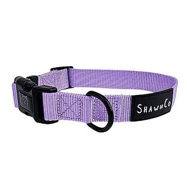 SHAWNCO ShawnCo Dream Walk Dog Collar Premium Adjustable and Comfortable Pet Collar for Small Medium Large and Extra Large Dogs M ICY Lilac