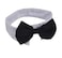 Heypet Small Dog Cat Collar Bow Tie Adjustable Puppy or Kitten Medium Neck Bowtie for Wedding Birthday DBTT1 Black White Formal Tuxedo