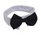 Heypet Small Dog Cat Collar Bow Tie Adjustable Puppy or Kitten Medium Neck Bowtie for Wedding Birthday DBTT1 Black White Formal Tuxedo