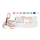 Runwing Soft Leather Dog Collar and Leash 66 Set Stylish Rose Gold Heavy Duty Metal Buckle 4 Adjustable Lengths Leash for Small Medium Large Dogs Comfortable Easy to Clean White XS812