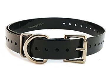 Sparky Pet Co 1 Square Buckle High Flex Replacement Collar Black