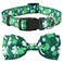 Native Pup St Patricks Day Dog Collar with Bowtie Gift Decor for Irish Lucky Clover Shamrock Bow Tie Small St Patricks Mixed Clover