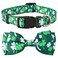 Native Pup St Patricks Day Dog Collar with Bowtie Gift Decor for Irish Lucky Clover Shamrock Bow Tie Small St Patricks Mixed Clover