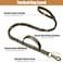Antswish Tactical Dog Collar Leash Set Adjustable Military Training Nylon Collar Dog Training with Control Handleand Metal Buckle Dog Collar for Medium Large Dogs GreenXL