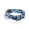 TAIDA Dog Collar Nylon Camouflage Adjustable Collar 1 Inch Wide for Large Medium Dog Blue