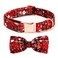 Thankspaw Adjustable Bow Tie Christmas Dog Collar Printed Cute Patterns Soft Pet Collars for Small Medium Large Dogs