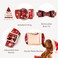 Thankspaw Adjustable Bow Tie Christmas Dog Collar Printed Cute Patterns Soft Pet Collars for Small Medium Large Dogs