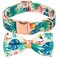 Thankspaw Adjustable Bow Tie Dog Collar Printed Cute Patterns Spring Summer Soft Pet Collars for Small Medium Large Dogs